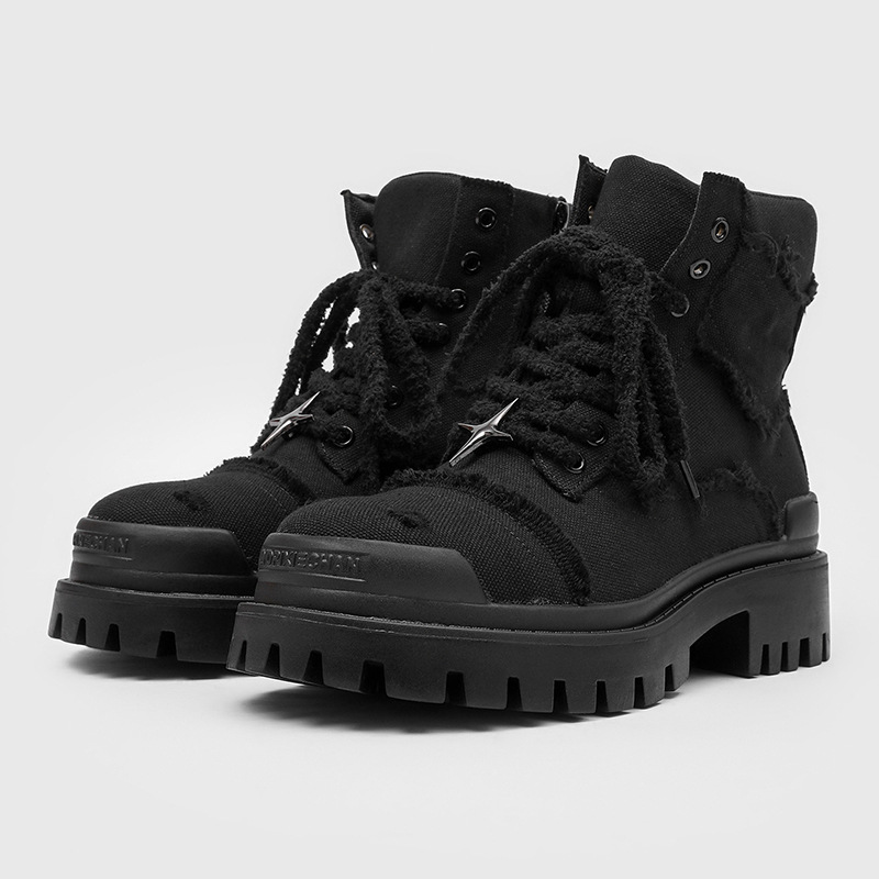 Outdoor Adventure Hiking - Bottes montantes à plateforme pour hommes,