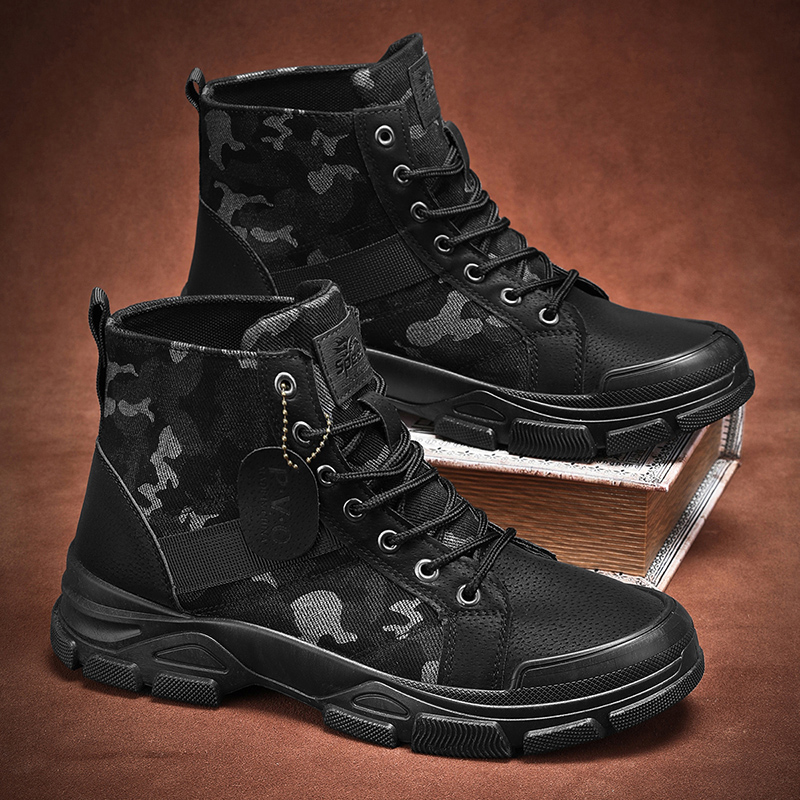 Outdoor Adventure Hiking - Bottes de combat montantes camouflage pour