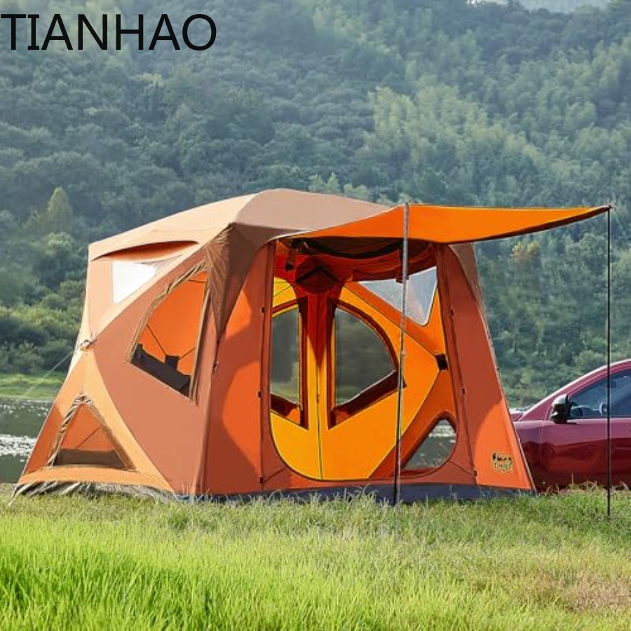 Outdoor Adventure Hub - Tente de camping pop-up instantanée résistante