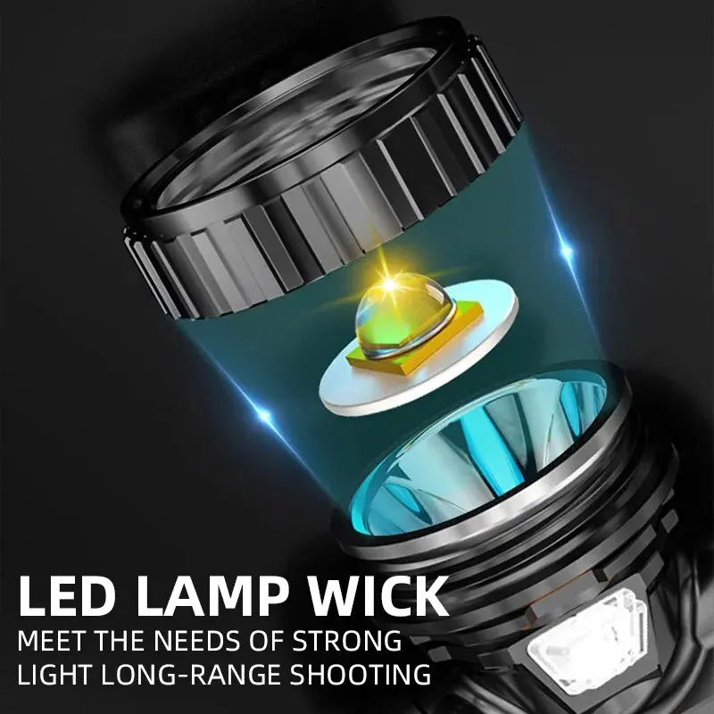Lumière forte LED à cinq têtes - Headlamp Waterproof Rechargeable avis et prix