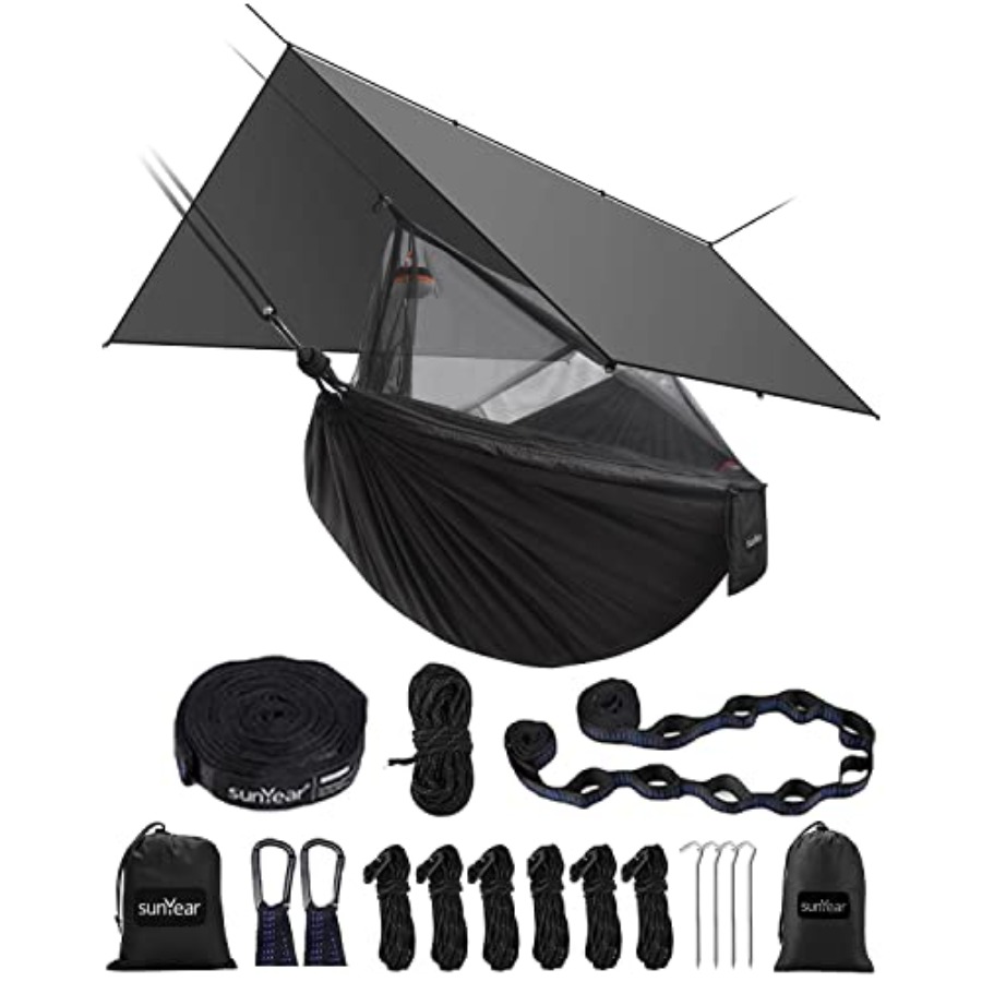 Hamac de camping portable avec - Hammock Rain Tarp avis et prix